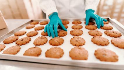 Food safety worker biscuits
